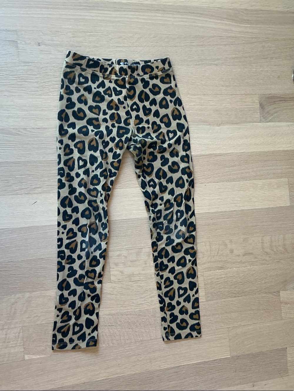 Crewcuts Leopard Print Leggings - Tan & Black